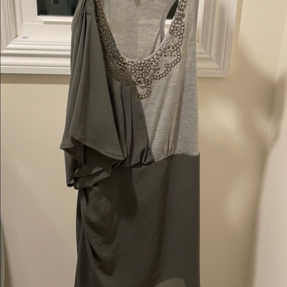 Beautiful grey and green dress